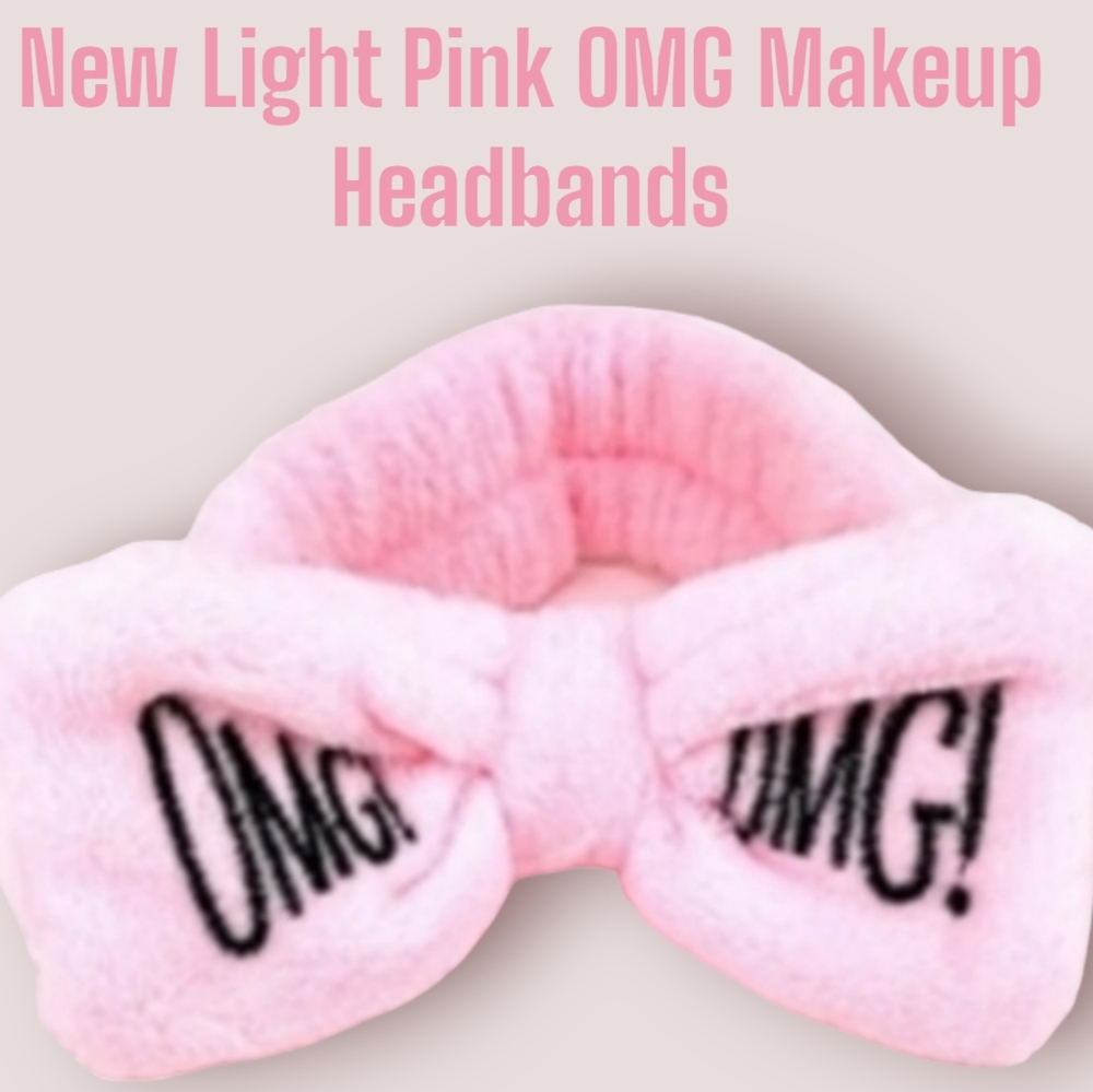 Soft & Fluffy "OMG" Hair Headband With Bow - Light Pink